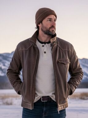 Danier L Modern Contemporary Yellowstone 90s Rugged Indie Sleeze Leather Jacket